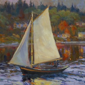 Bainbridge Island Sail-by by Steve Henderson of Steve Henderson Fine Art