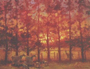 Fenceline Encounter by Steve Henderson of Steve Henderson Fine Art