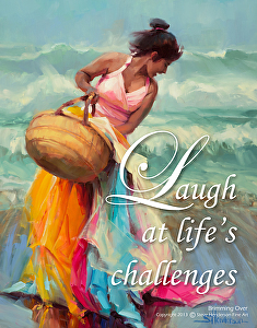 The Brimming Over poster is one of many available for sale at Steve Henderson Fine Art, with or without the saying.