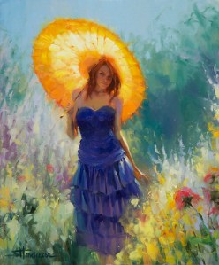 The garden is a beautiful place. Promenade, available as a print or original through Steve Henderson Fine Art.