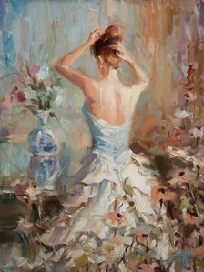 Even putting up one's hair takes practice and patience. Figurative II, Licensed print available at Great Big Canvas, AllPosters, Art.com and Amazon.com