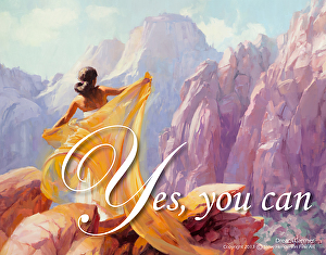 Yes, You Can -- that's the attitude that will lead to success in your homeschooling experience. Inspirational poster by Steve Henderson Fine Art