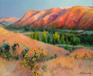 Autumn is on its way, and with it, back to school shopping. Indian Hill, original painting by Steve Henderson sold; licensed open edition print at Light in the Box.