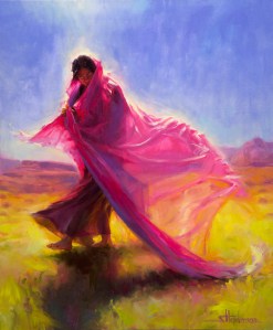 Your highly unique family will do things your own colorful way. Mesa Walk, licensed art print by Steve Henderson at Great Big Can vas