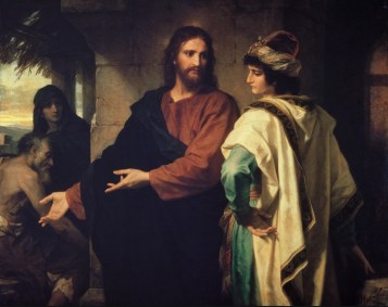 When we don't read the Bible for ourselves, but allow others to interpret it for us, we can easily fall into false teachings that Jesus never taught. Christ and the Rich Young Ruler by Heinrich Hoffmann, 1889.