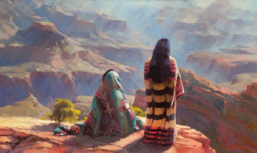 stillness grand canyon indian native american arizona steve henderson painting